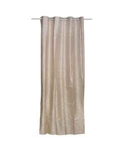 Blackout curtain with rings, 100% polyester, beige, 140x260 cm