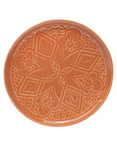 Dessert plate Sienna, ceramic, terracotta, Dia. 20 x H. 2 cm