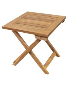 Folding table, tropical Acacia wood, natural color, 400x400x400 mm
