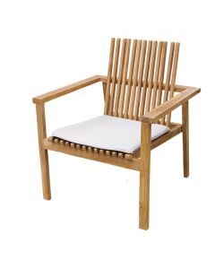 Longue chair, tropical Teak wood, natural color, 80x82xH77 cm