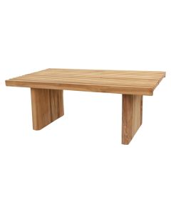 Mona medium table, tropical Teak wood, natural color, 90x50xH35 cm
