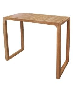 High table, tropical Teak wood, natural color, 120x60xH100 cm
