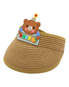 Children's beach hat, cartoon characters, white color