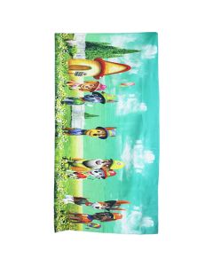 Children's beach towel, cartoon characters, 70x140 cm