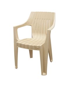 Tiger armchair, plastic, cappuccino, 59x58.5xH82 cm