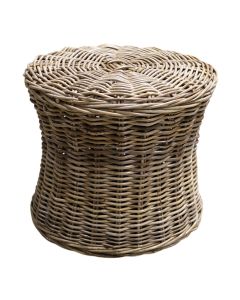 Side table, Kubu Table, rattan, natural color, D40xH35 cm