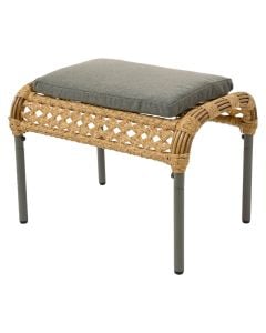 Outdoor bench, Castel Wicker, steel structure + synthetic rattan, L.53cm W.38cm H.38cm