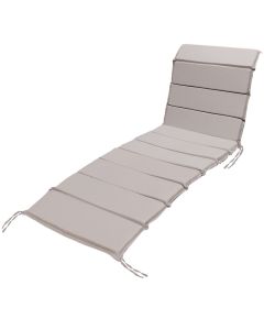 Foldable chaise lounge, polyester, Cinder grey, 200x55x3.5 cm, water and UV resistant