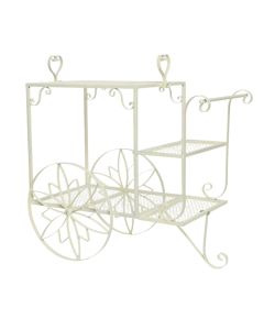 Tavoline anesore, Iron Frame, metallike structure, njgjyre e bardhe, L35xW60xH60 cm