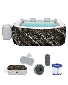 Hydromassage Pool, Bestway, Lay-Z-Spa, 180x180x66 cm, 778 l, 2050 W, 6 people