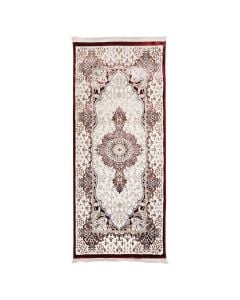 Bamboo rug, cotton/polyester, burgundy/cream, 67x150 cm