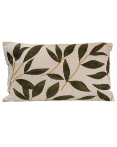 Decorative pillow, 100% cotton, green, 30x50 cm