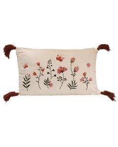 Decorative pillow, 100% cotton, beige, 30x50 cm