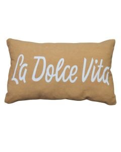 Decorative pillow, 90% jute & 10% cotton, beige, 35x50 cm