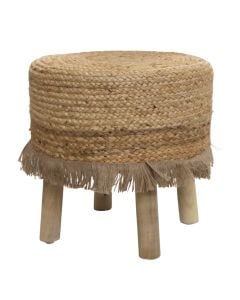 Puffe, 100% jute , beige, Dia. 40 x H 40 cm