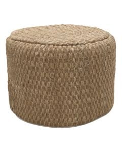 Puffe, 100% jute , beige, 45x45x30 cm