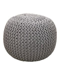 Puffe, 100% cotton, grey, 40x40x40 cm
