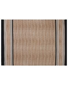 Carpet, 80% jute & 20% cotton, natural/black , 120x170 cm