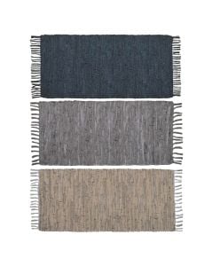 Fringe rug, cotton/polyester, assorted colors, 55x110 cm