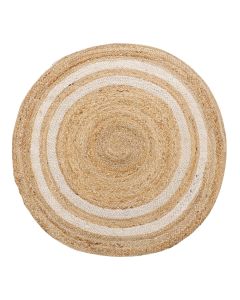 Circular rug, 100% jute, light beige, Dia. 100 cm