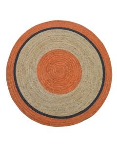 Circular rug, 100% sea grass, terra/beige, Dia. 120 cm