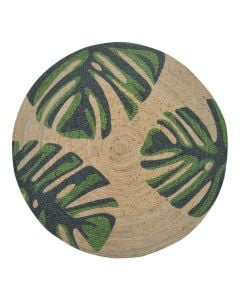 Circular rug, 100% jute, green/beige, Dia. 120 cm