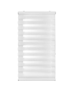 Zebra roll DUOLUX, 100% polyester, white, 100x180 cm