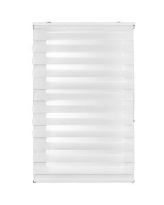 Zebra roll DUOLUX, 100% polyester, white, 140x250 cm