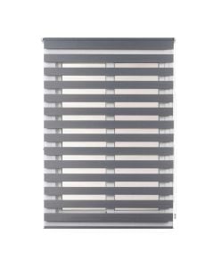 Zebra roll CLIP&FIX, 100% polyester, grey, 120x180 cm