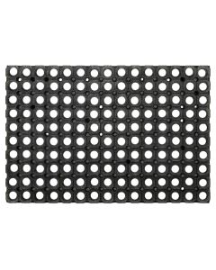Gummy door mat, 100% rubber, black, 75x100 cm