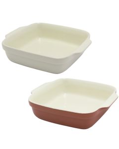 Cera oven casserole, stoneware
, assorted colors, 
 19.5x17x4.8 cm