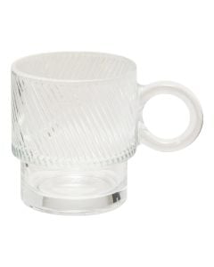 Tea cup Lorene, glass
, transparent, 
30 cl / 12.5x8.3x9.2 cm