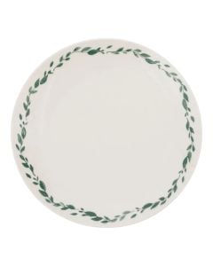 Dinner plate Laurier, porcelain
, white/green, 
Dia. 26.9x2.6 cm