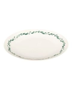 Dessert plate Laurier, porcelain
, white/green, 
Dia. 19.2x2 cm