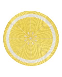 Table runner in lemon shape, PVC, yellow, Dia. 38 x H 0.1 cm
