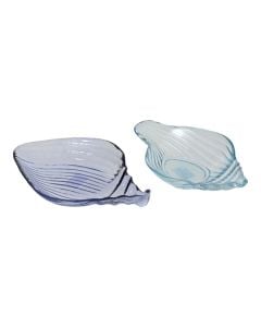 Antipasto bowl in shell shape, glass, assorted, 20 x 11.8 x H 5.5 cm