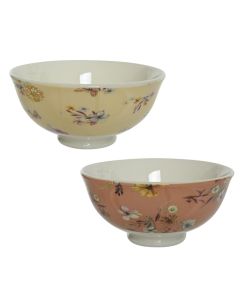 Bowl, porcelain, assorted colors, Dia. 15 x H 7 cm