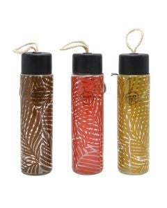 Water bottle, glass, assorted colors, Dia. 6.6 cm x H 6.5 cm