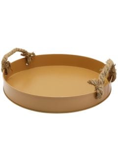 Serving tray, galvanized steel, assorted colors, Dia. 30 x H 4.5 cm