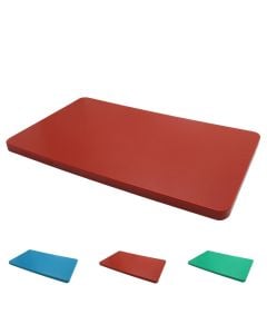 Professional cutting board, polyethylene, red/blue/green, 50x30x H 2 cm