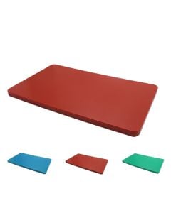 Professional cutting board, polyethylene, red/blue/green, 60x40x H 2 cm