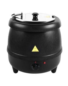 Soup kettle, metalic, black, 10L / 35x35x H 38 cm