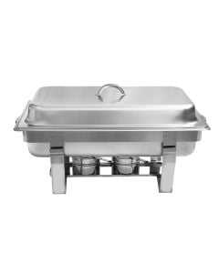 Rectangular bain-marie with lid, stainless steel/plexiglass, silver/transparent, 60x37x H 39 cm