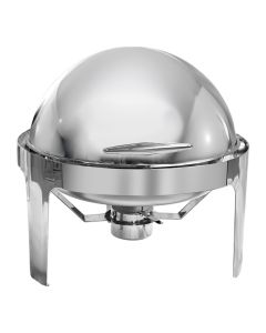 Round bain-marie with lid, stainless steel, silver, 6L / Dia. 40 x H 44 cm