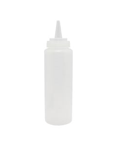 Holder for ketchup/mayonnaise/mustard, plastic, white, 220 ml / Dia. 5 x H 17.8 cm