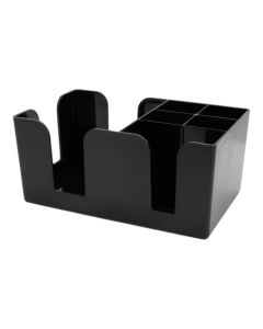 Bar organizer, plastic, black, 24x15x H 10.5 cm