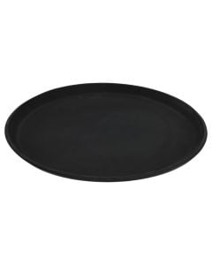 Professional round tray, plastic/rubber, black, Dia. 35.5 cm