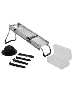 Vegetable slicer ''Mandoline'', inoks 18/10, polypropylene, silver, black, 40 x 14 x H6 cm