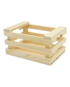 Wood crate, wood, ntural, 17 x 12 x H9 cm