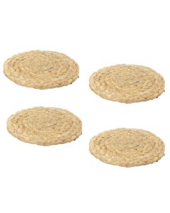 Coaster for glasses (PK4), jute, natural, Dia. 10 x H 0.5 cm